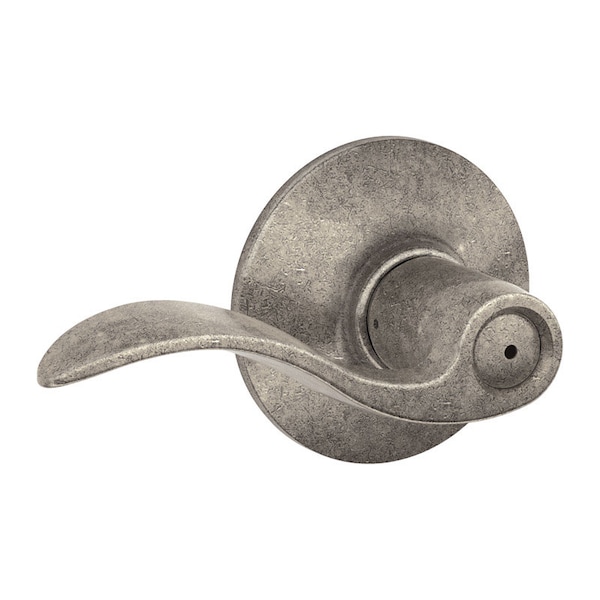 Schlage Schlage Accent Distressed Nickel Privacy Lever Right or Left Handed F40ACC621 - main